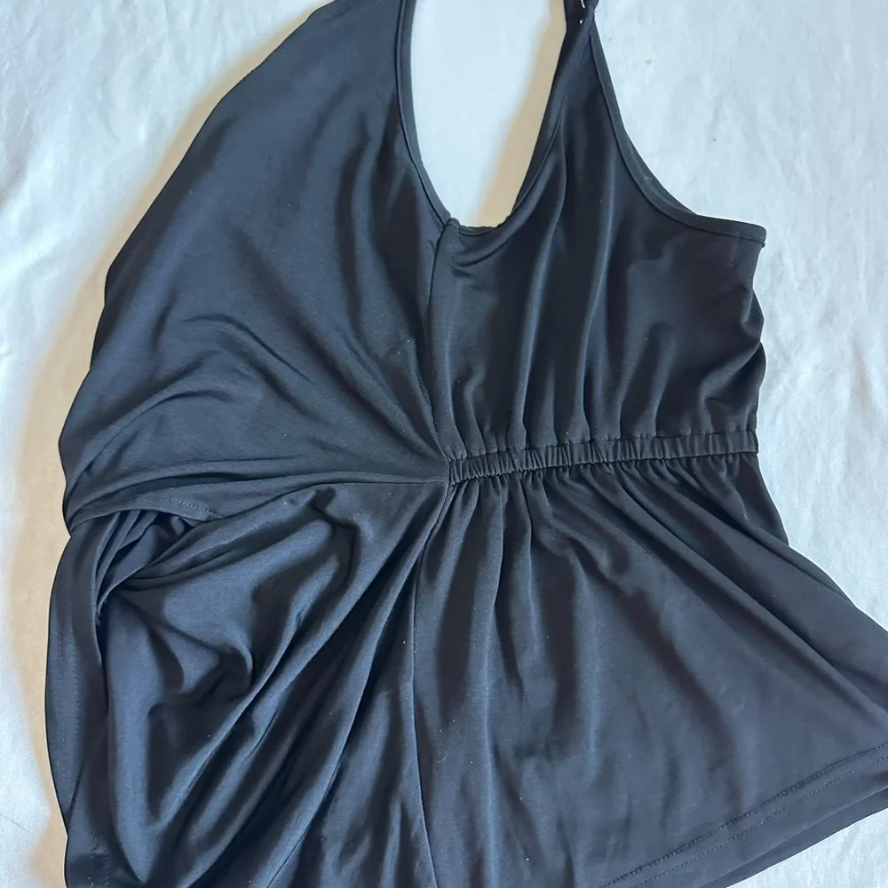 Toby Heart Ginger x Love indie Black Twist-Front Spaghetti Strap Top XS - Picture 14 of 14